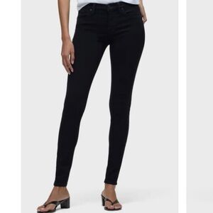 Hudson Nico Midrise Super Skinny Jeans Black 27